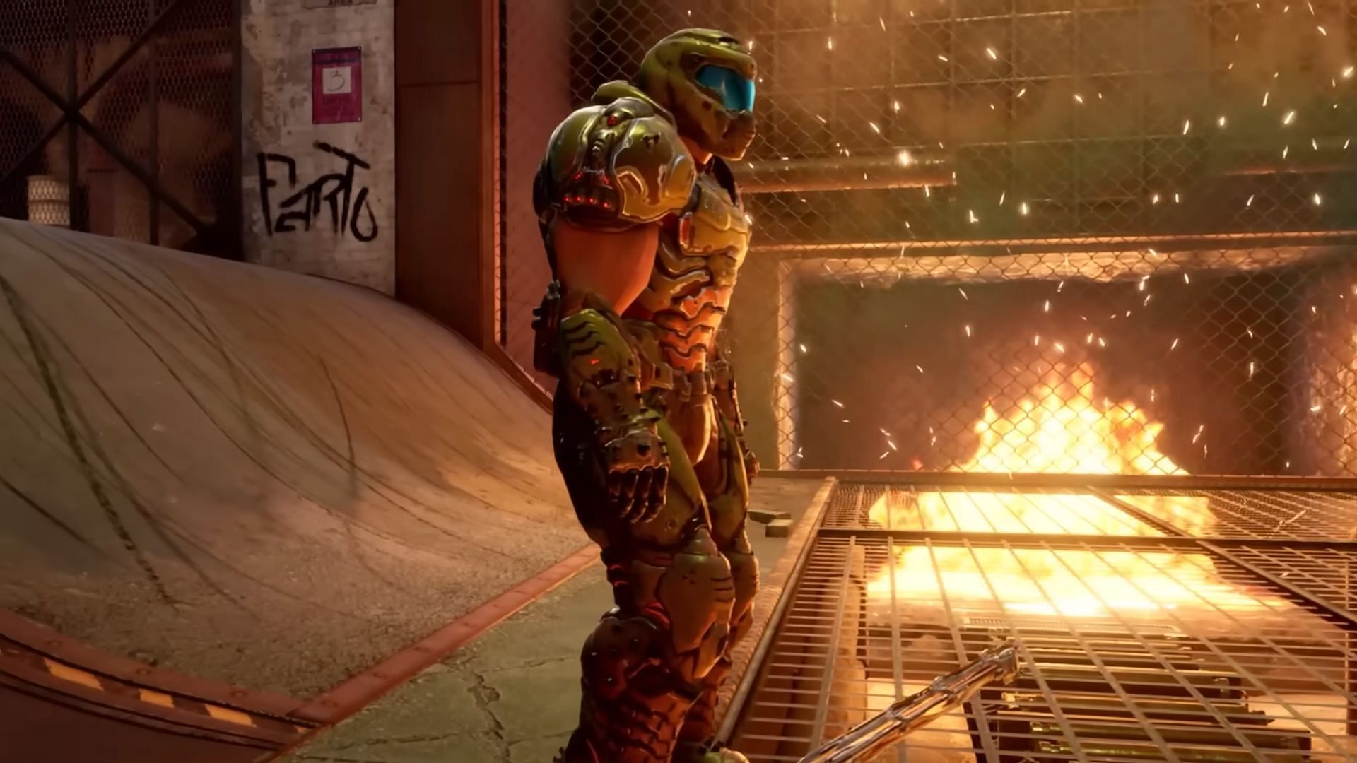 Doom Slayer in Tony Hawk's Pro Skater 3+4 (Image via Activision)